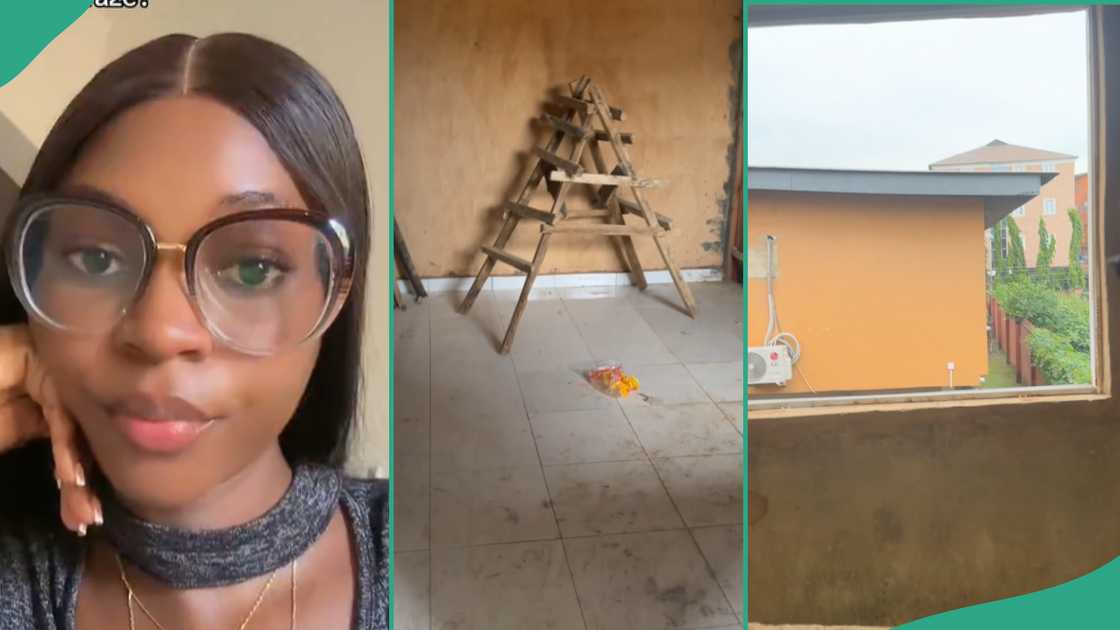 Lady rents an uncompleted apartment in Lagos. Lady rents an uncompleted apartment in Lagos.