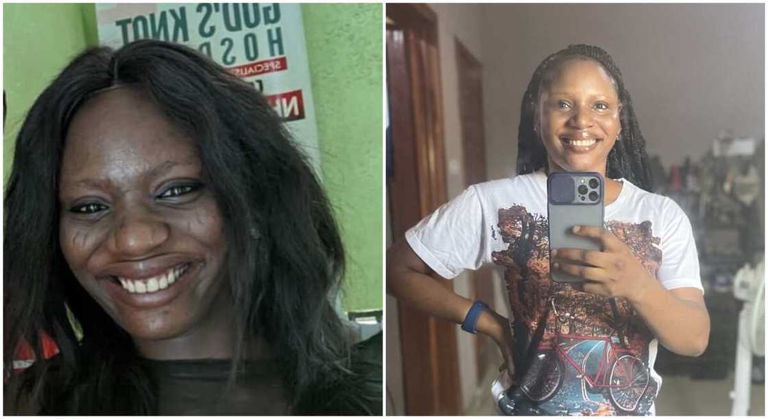 Nigerian mother shares photos showing how pregnancy changed her body shape. Nigerian mother shares photos showing how pregnancy changed her body shape.