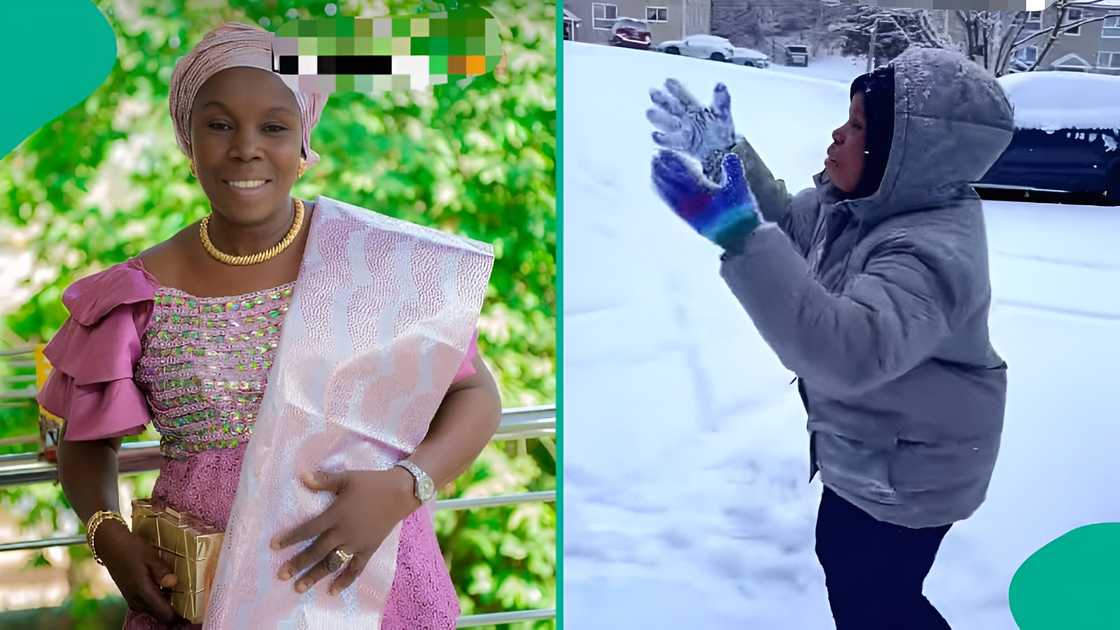 Woman thanks God after seeing snow for first time, her reaction goes viral online. Woman thanks God after seeing snow for first time, her reaction goes viral online.
