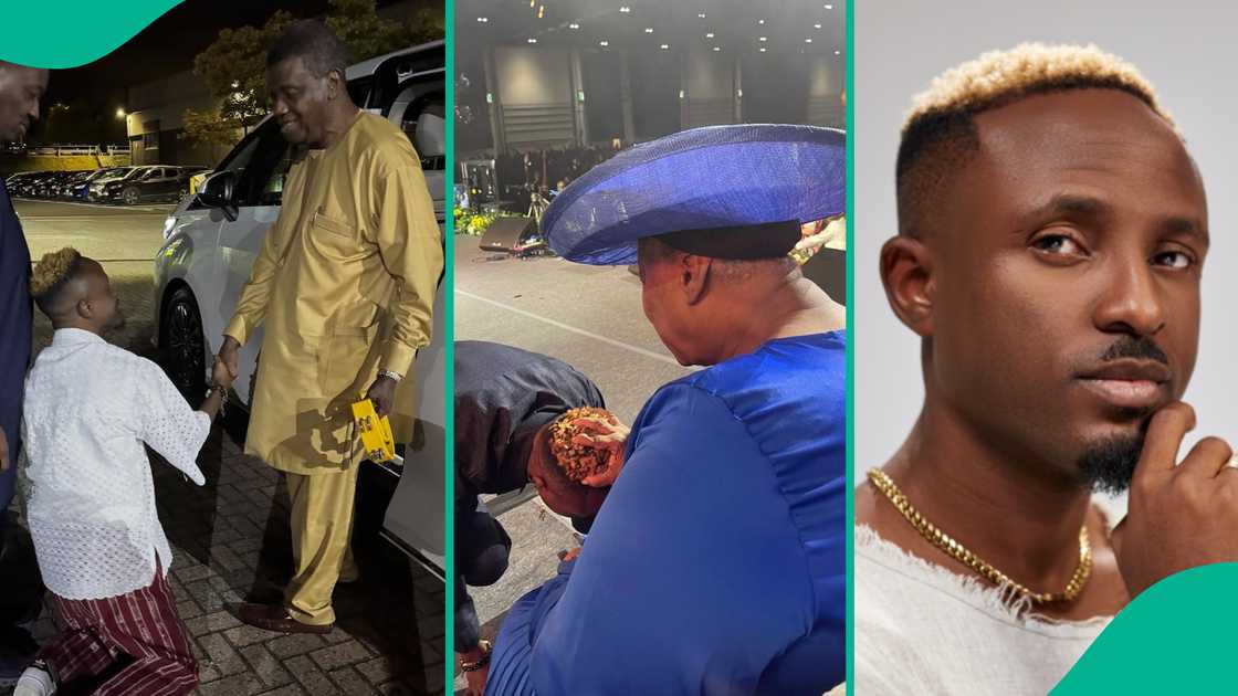Gospel singer Gaise Baba shares moments from his meeting with Pastor Adeboye and wife. Gospel singer Gaise Baba shares moments from his meeting with Pastor Adeboye and wife.