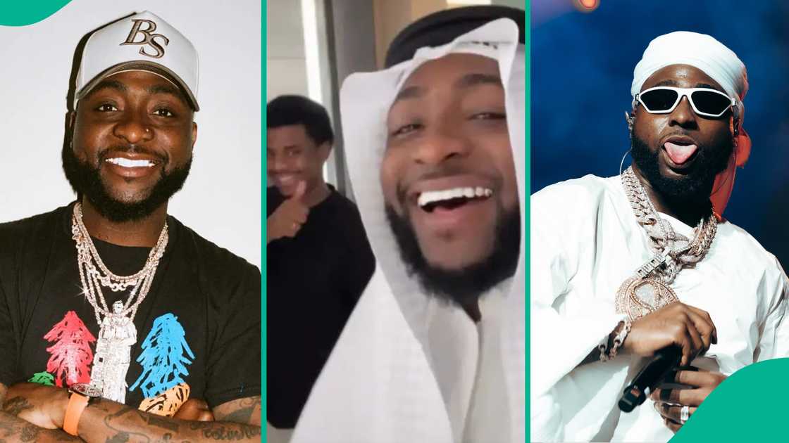 Davido shows his Islamic side in Saudi Arabia.