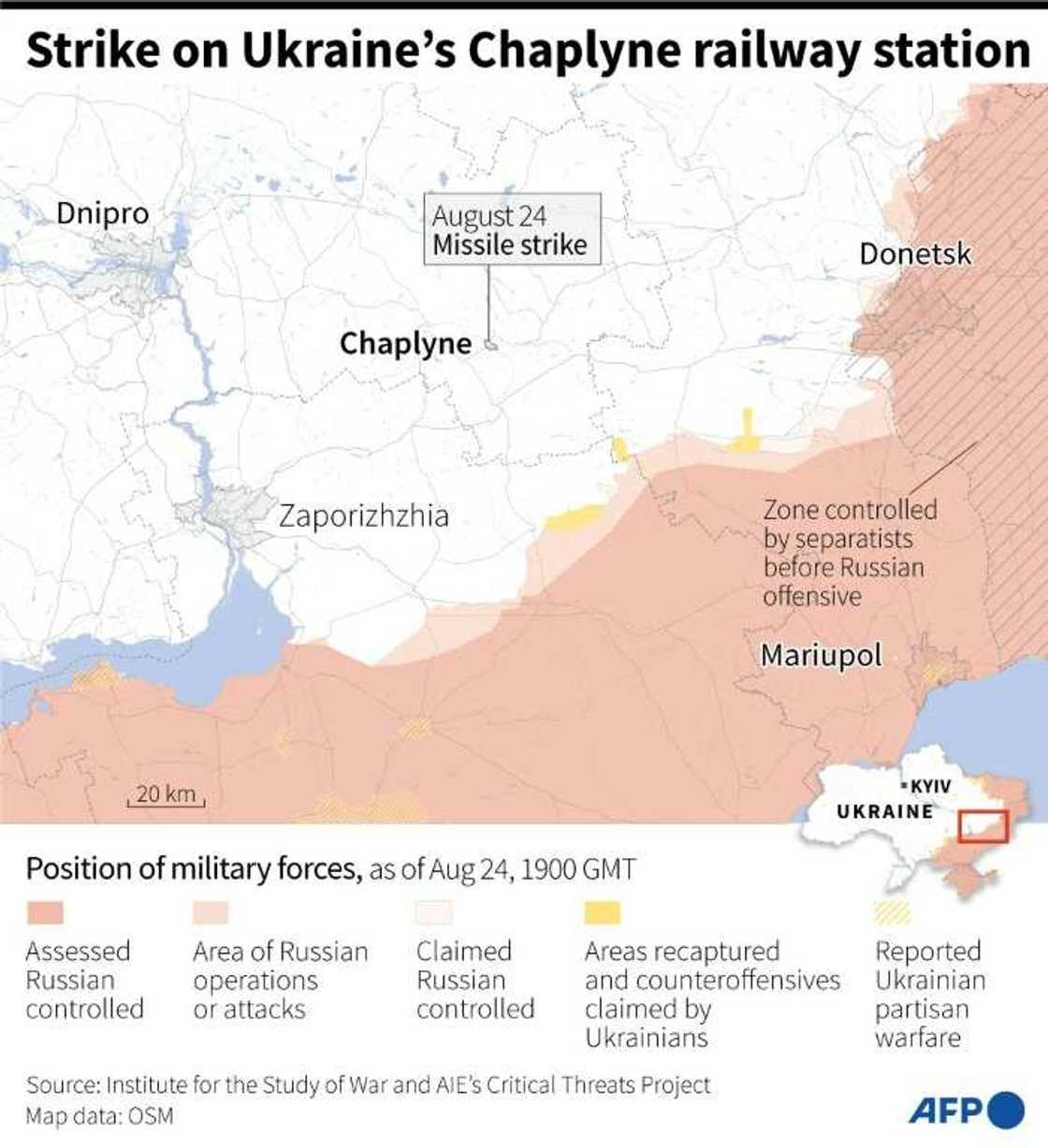 Strike on Ukraine's Chaplyne railway station Strike on Ukraine's Chaplyne railway station