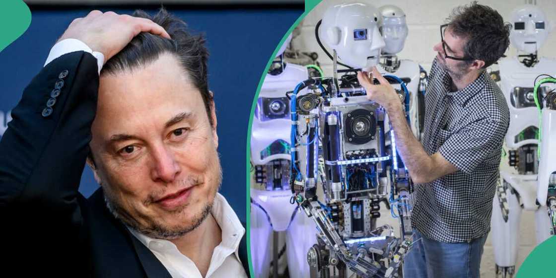Tesla robot attack Tesla robot attack