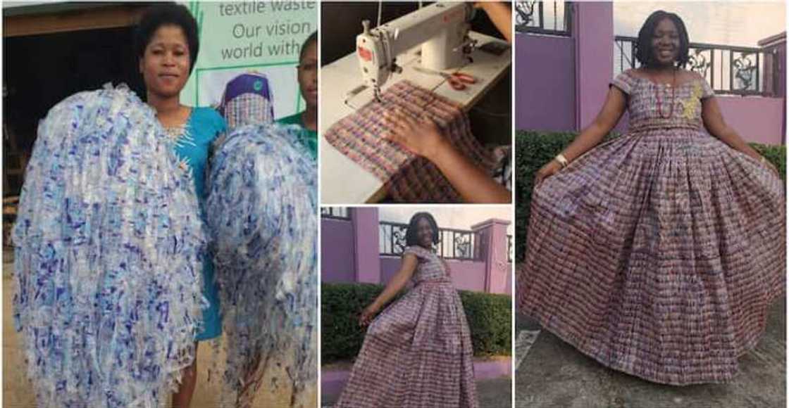 Recycling wastes in Nigeria/beautiful gown made from nylons. Recycling wastes in Nigeria/beautiful gown made from nylons.