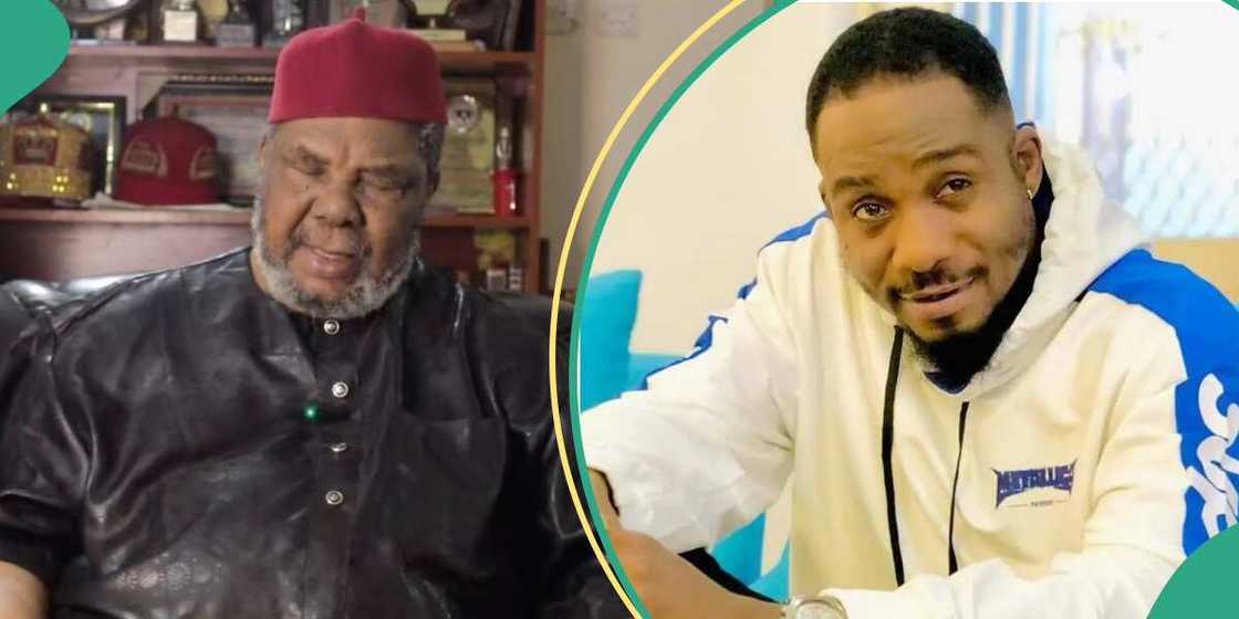 Pete Edochie speaks about Junior Pope. Pete Edochie speaks about Junior Pope.