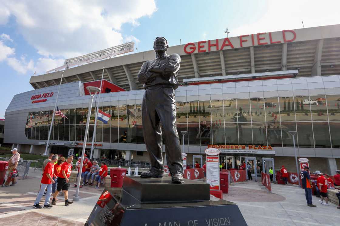 Front view of GEHA Field at Arrowhead Stadium