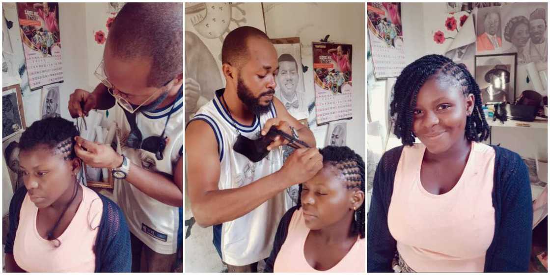 Man shows off his handiwork as a hair stylist without shame, shares photos, ladies ask for his location Man shows off his handiwork as a hair stylist without shame, shares photos, ladies ask for his location