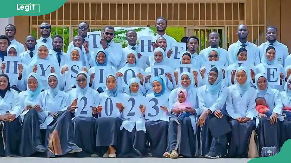Students of the physiotherapy department at Bayero University, Kano pose for a photo Students of the physiotherapy department at Bayero University, Kano pose for a photo