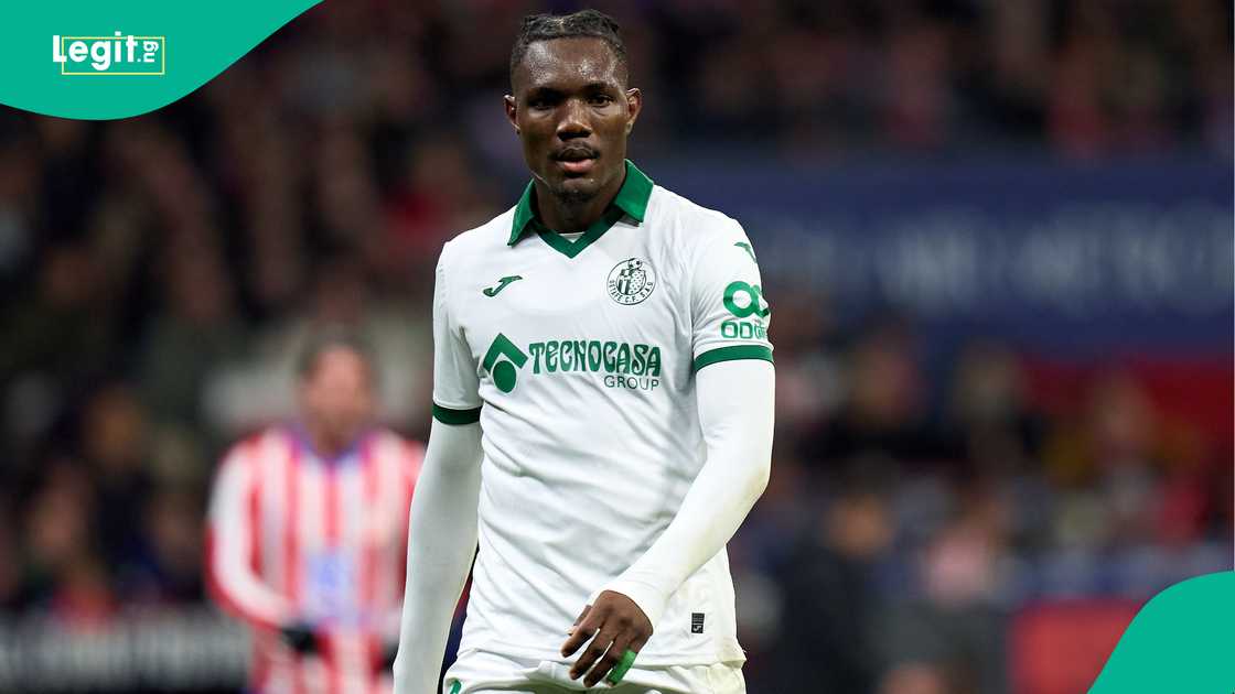 Christantus Uche, Getafe, Atletico Madrid, Riyadh Air Metropolitano, Madrid, Spain, Copa del Rey. Christantus Uche, Getafe, Atletico Madrid, Riyadh Air Metropolitano, Madrid, Spain, Copa del Rey.