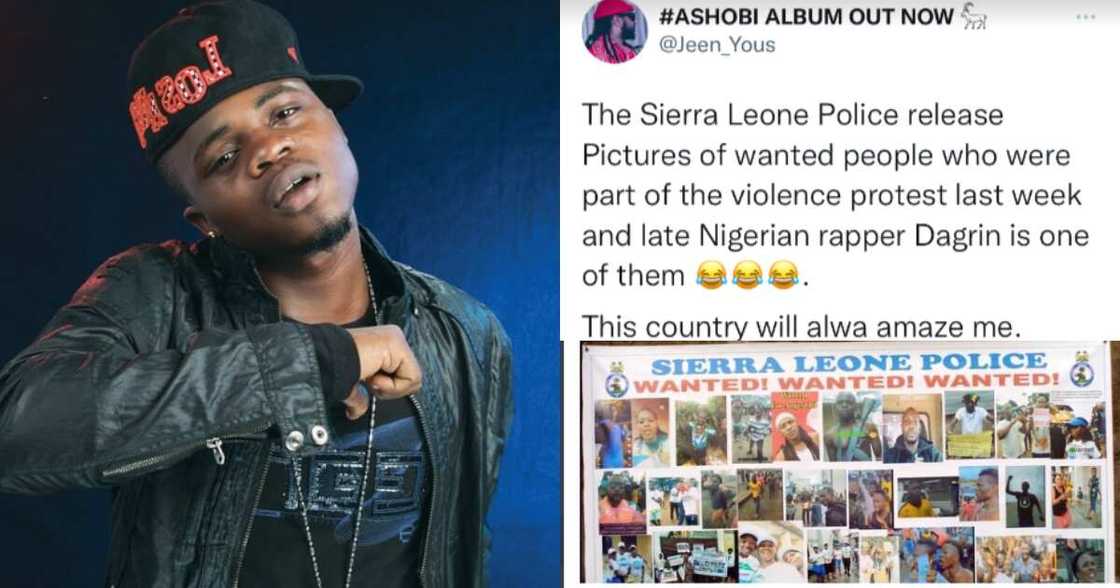 DaGrin wanted by police in Sierra Leone DaGrin wanted by police in Sierra Leone