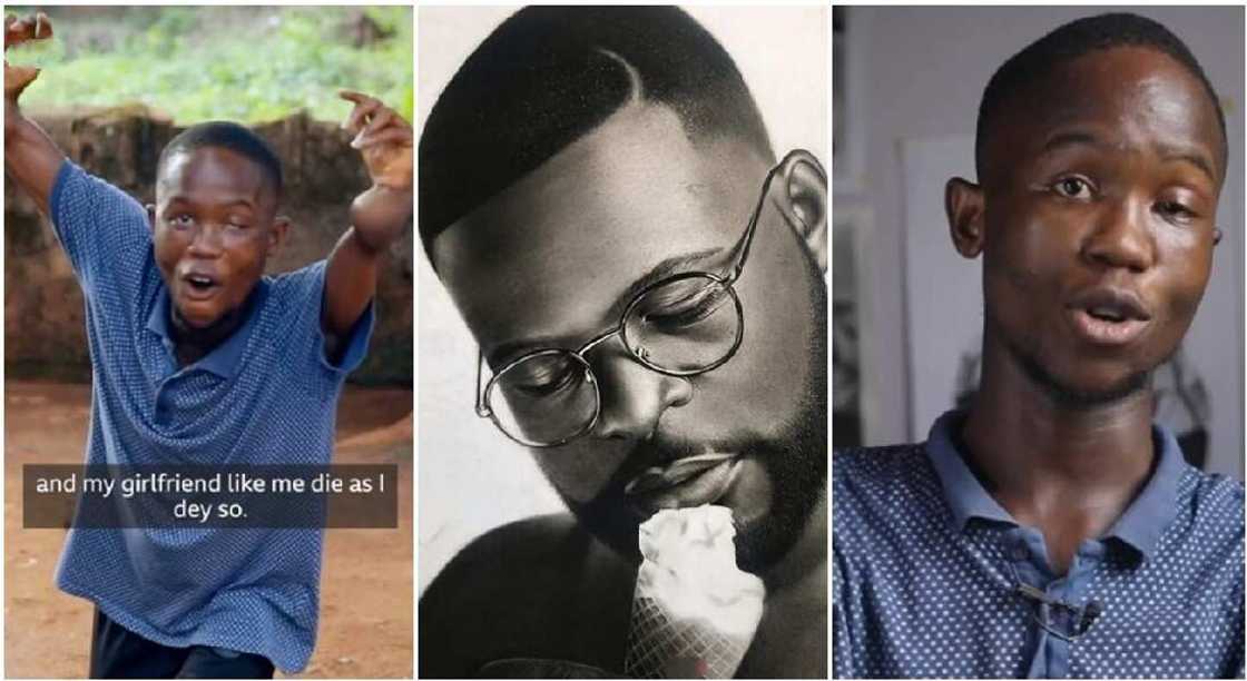 Joshua Osarimen, a talented artist who majors in pencil drawing has opened up in video. Joshua Osarimen, a talented artist who majors in pencil drawing has opened up in video.