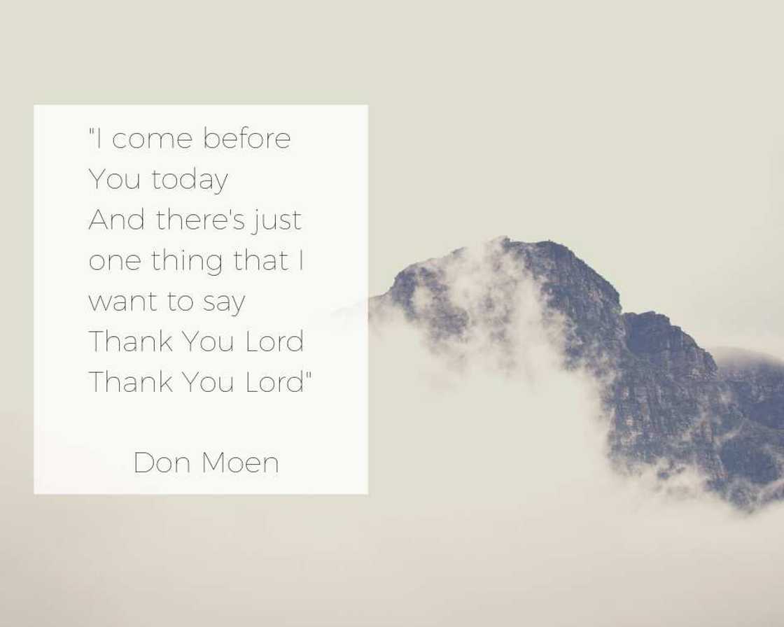 Lyrics of Don Moen songs