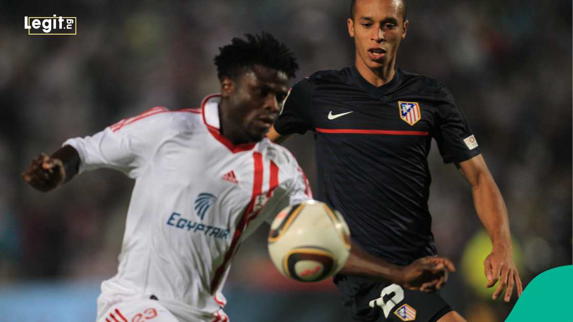 Razak Omotoyossi, Miranda, Atletico, Cairo, Benin Republic, Spain. Razak Omotoyossi, Miranda, Atletico, Cairo, Benin Republic, Spain.
