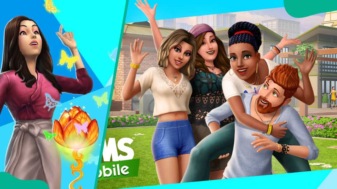 The Sims Mobile phone app. The Sims Mobile phone app.