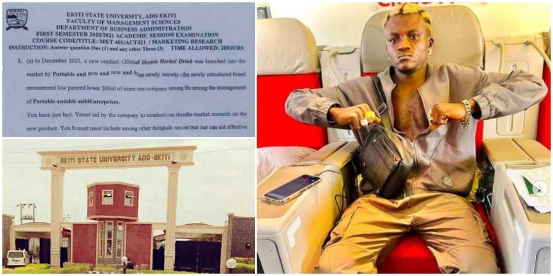 Zazu singer portable featured in a recent university examination, photo of the question paper goes viral, causes stir Zazu singer portable featured in a recent university examination, photo of the question paper goes viral, causes stir