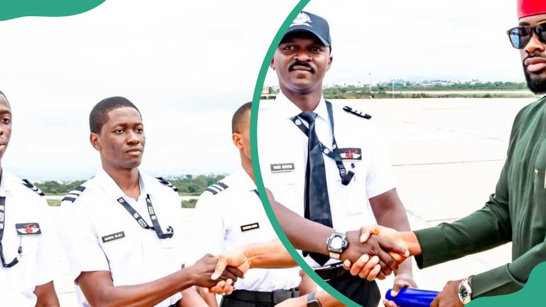 IHFS students receiving commendations on the tarmac IHFS students receiving commendations on the tarmac
