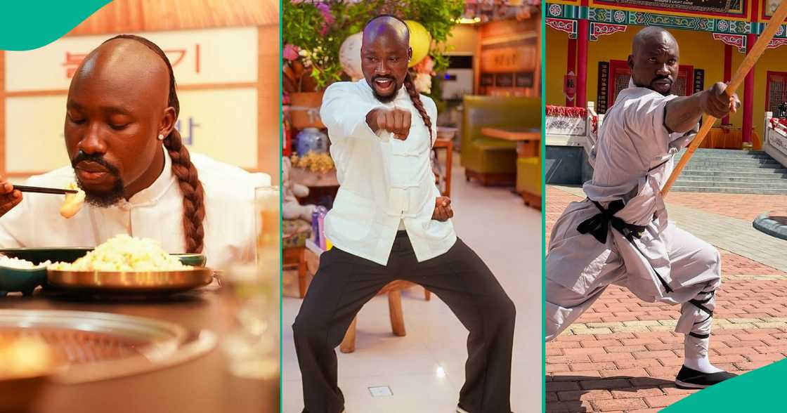 Nigerian content creator De General celebrates his latest win as a martial arts teacher. Nigerian content creator De General celebrates his latest win as a martial arts teacher.