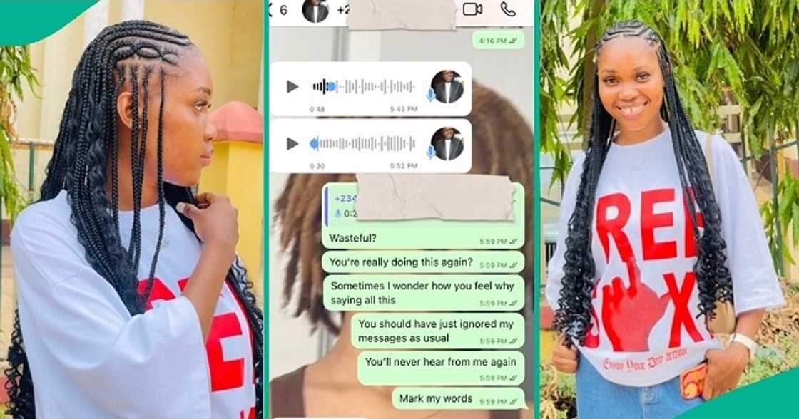 Man replies daughter 'ruthlessly' after she requested money to carry out school project. Man replies daughter 'ruthlessly' after she requested money to carry out school project.