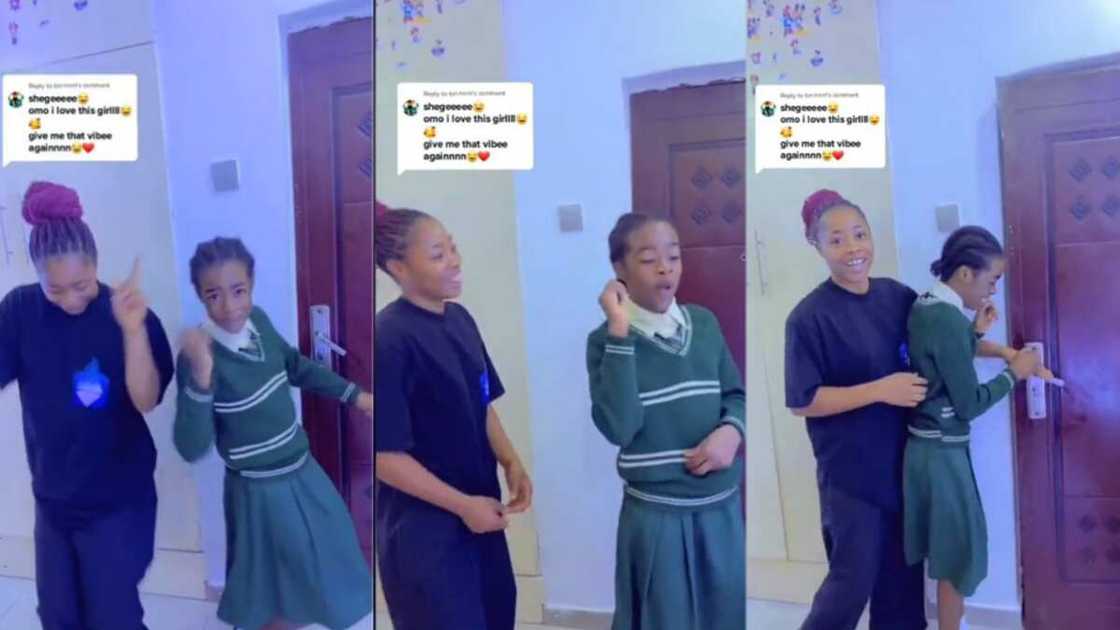 Little girl dance enthusiastically Little girl dance enthusiastically