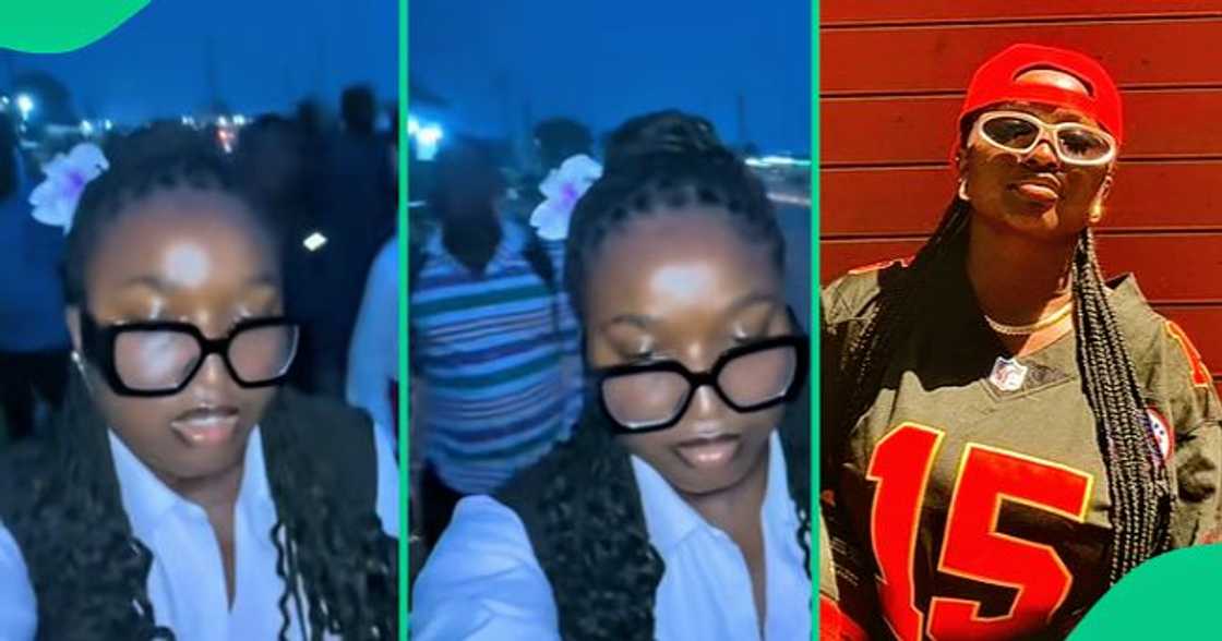 Lady displays road filled with people at 5 am in Lagos state.