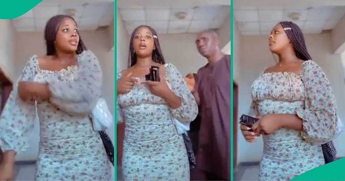 Viral student of Nnamdi Azikiwe University, Awka, Anambra state, shares her side of story after being accused of slapping lecturer. Viral student of Nnamdi Azikiwe University, Awka, Anambra state, shares her side of story after being accused of slapping lecturer.