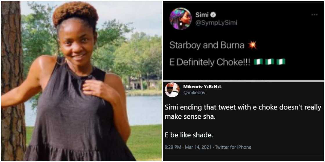 Simi reacts as man accuses her of shading Davido over Burna Boy and Wizkid's Grammy awards Simi reacts as man accuses her of shading Davido over Burna Boy and Wizkid's Grammy awards
