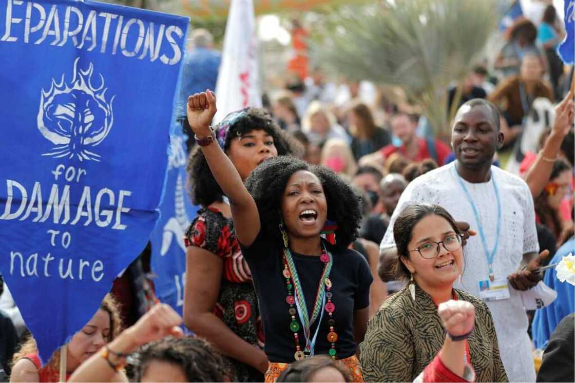 Climate activists protest outside the COP27 conference in Sharm el-Sheikh Climate activists protest outside the COP27 conference in Sharm el-Sheikh