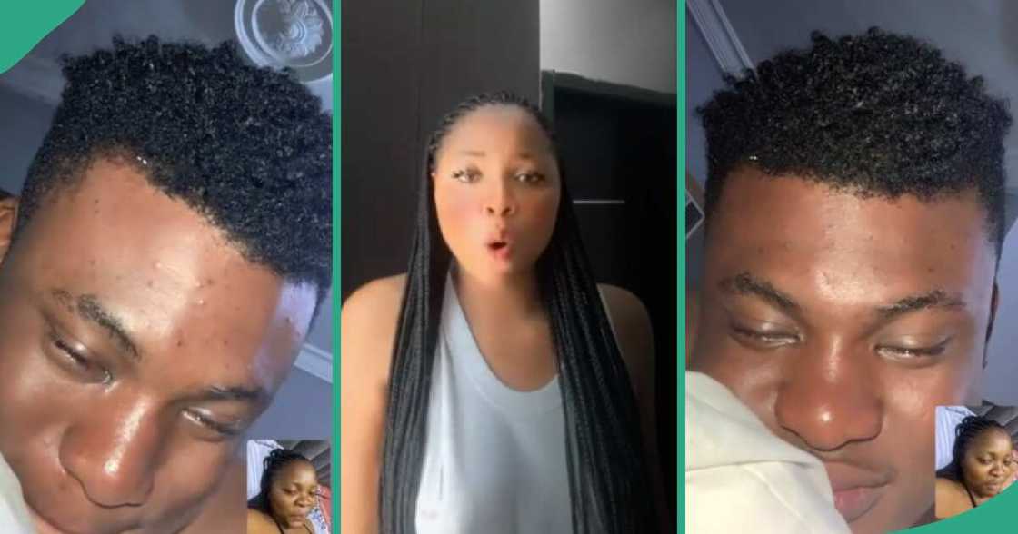 Reactions as man weeps during video call with his girlfriend Reactions as man weeps during video call with his girlfriend