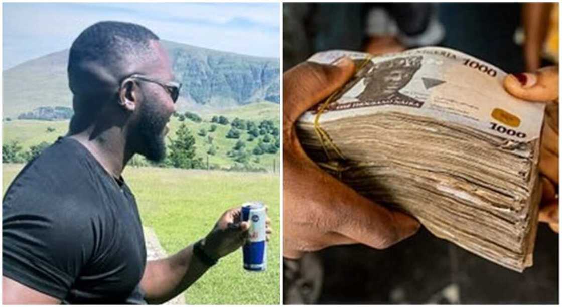 Photo of Jamal who says he earns N558,000 in the UK. Photo of Jamal who says he earns N558,000 in the UK.