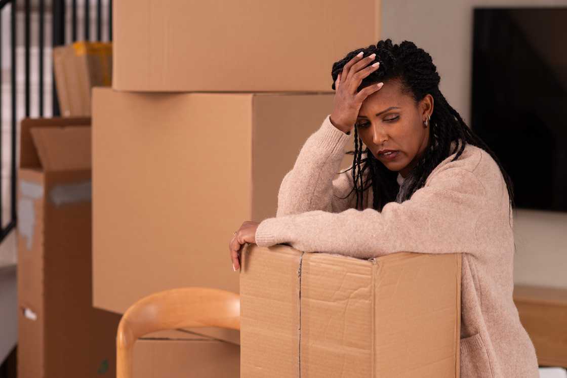 A stressed woman A stressed woman