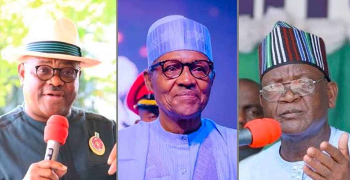 Wike, Buhari da Ortom Wike, Buhari da Ortom