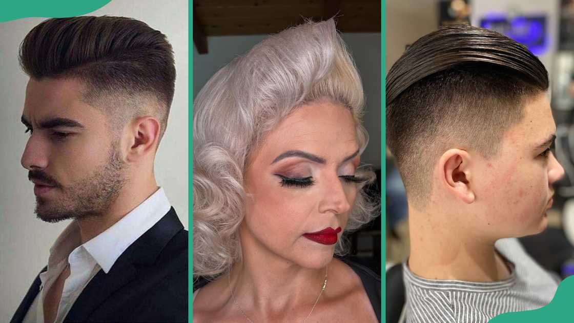 Elegant 1930s haircuts: Pompadour, bouffant, slicked-back undercut Elegant 1930s haircuts: Pompadour, bouffant, slicked-back undercut