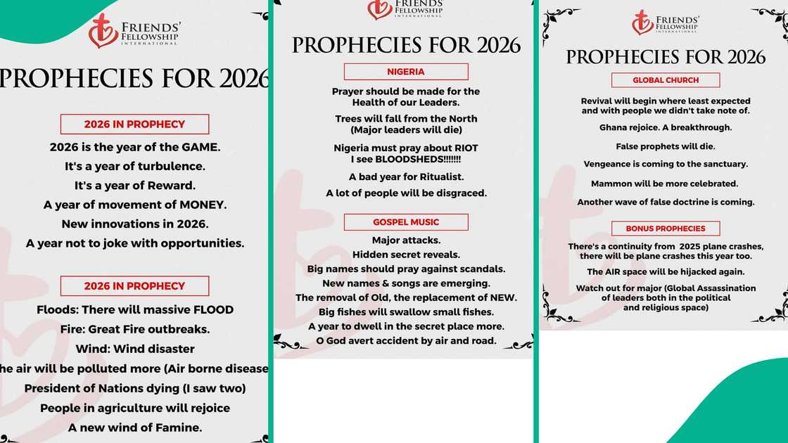 Woli Arole shares prophecies about massive flood, fire outbreak, accidents in 2026.