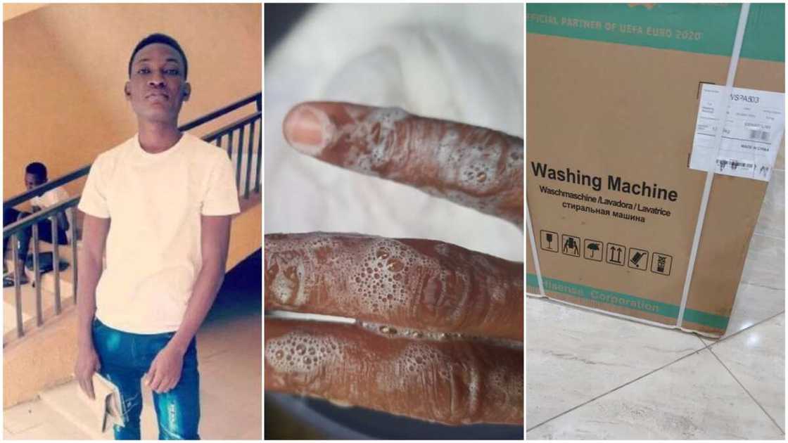Many people offered to give him washing machines. Many people offered to give him washing machines.