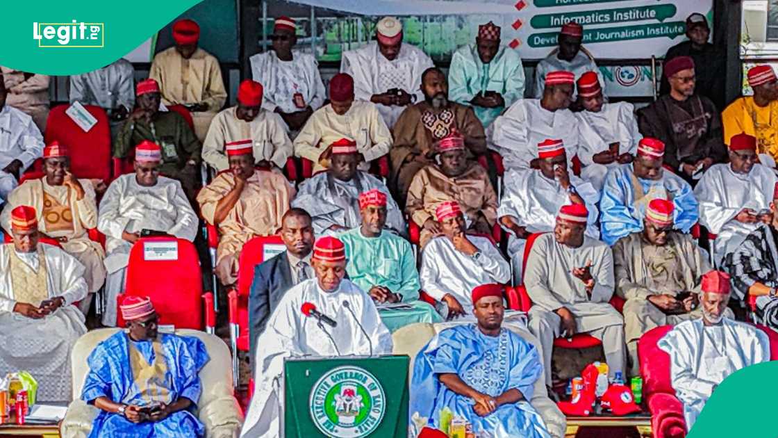 Abba Kabir Yusuf yayin wani taro a Kano. Abba Kabir Yusuf yayin wani taro a Kano.