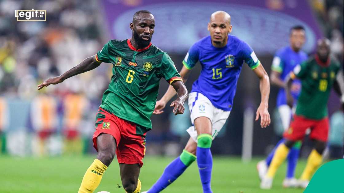 Moumi Ngamaleu, 2022 FIFA World Cup, Cameroon, Brazil, Lusail Stadium, Qatar.