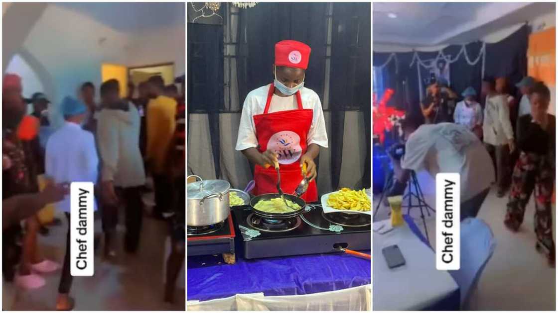Chef Dammy in Ekiti/Bodyguard protected her. Chef Dammy in Ekiti/Bodyguard protected her.