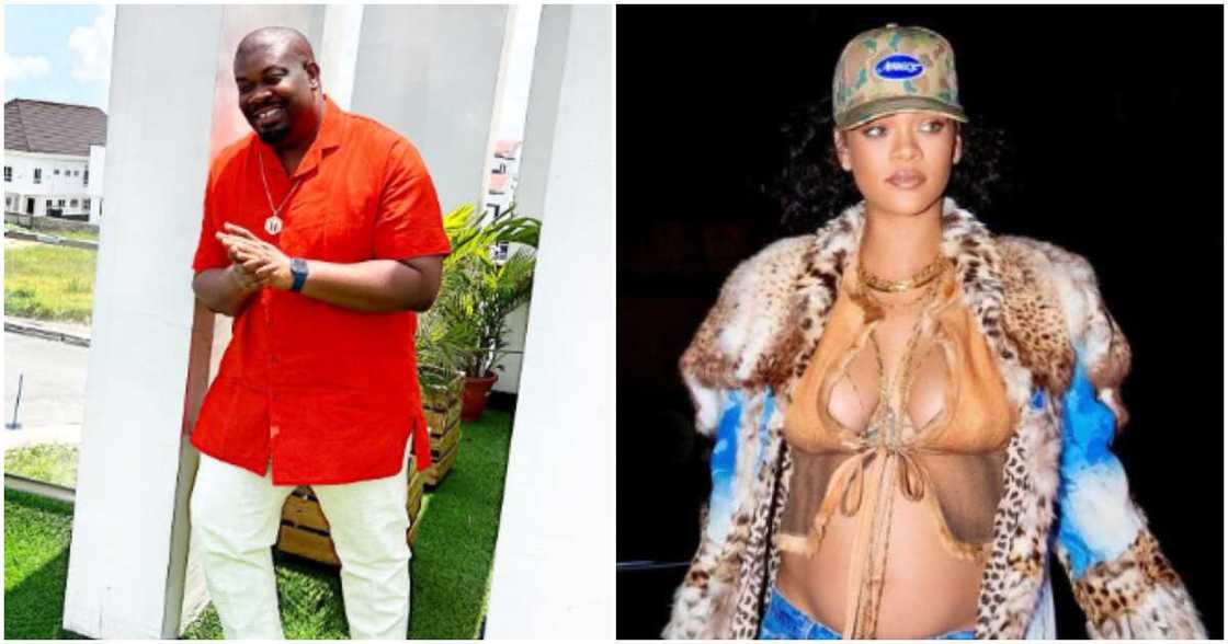 Photos of music executive Don Jazzy and Rihanna Photos of music executive Don Jazzy and Rihanna