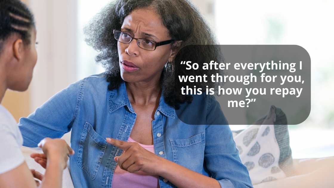 A mother and her adult daughter are arguing