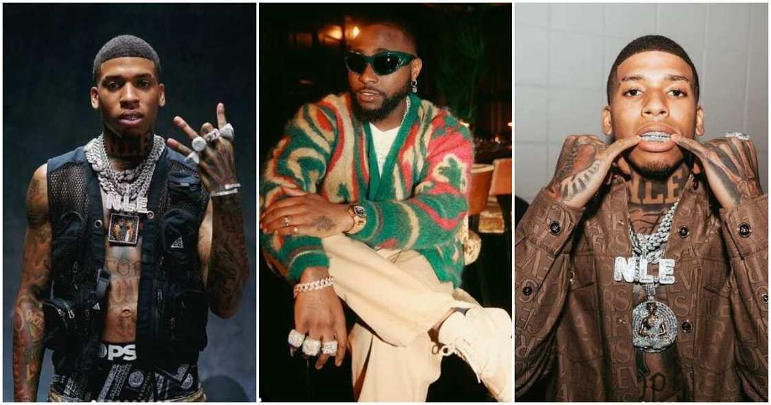 Photos of NLE Choppa and Davido Photos of NLE Choppa and Davido