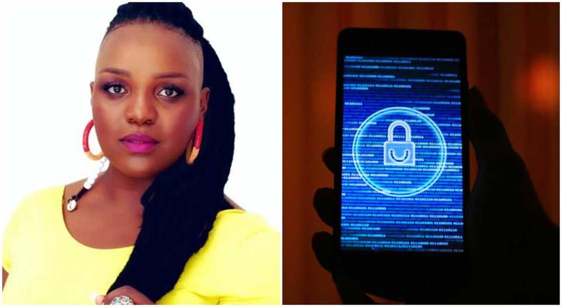 Bongiwe Indlovukazi, a South African lady who claims she fainted after hacking boyfriend's phone. Bongiwe Indlovukazi, a South African lady who claims she fainted after hacking boyfriend's phone.