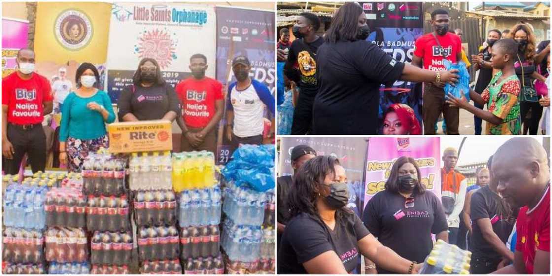 No One Ever Became Poor by Giving: Actress Eniola Badmus Blesses Orphanage Home with Numerous Gifts