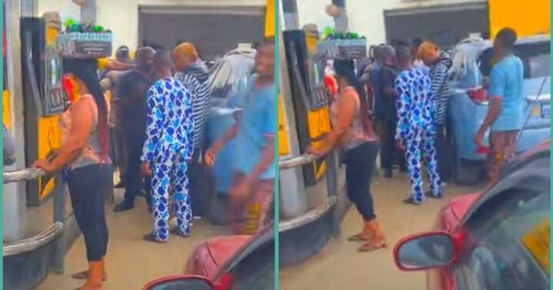 Man fights with fuel attendant at filling station Man fights with fuel attendant at filling station