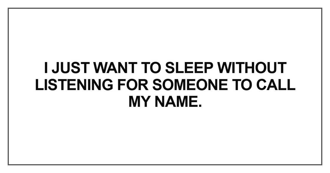 I just want to sleep without listening