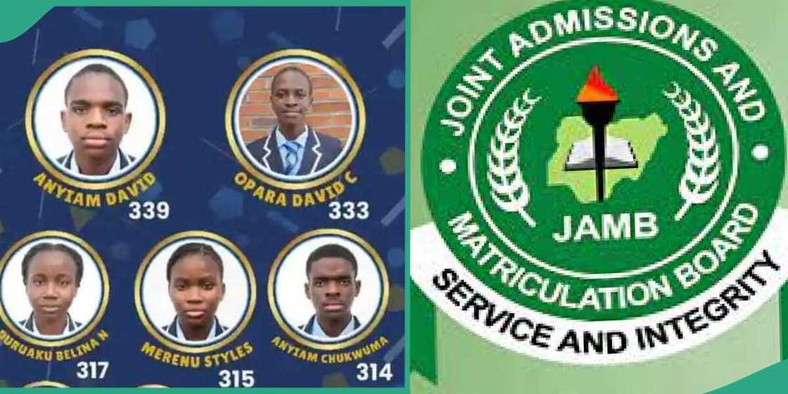 JAMB exam results of a private school in the South East.