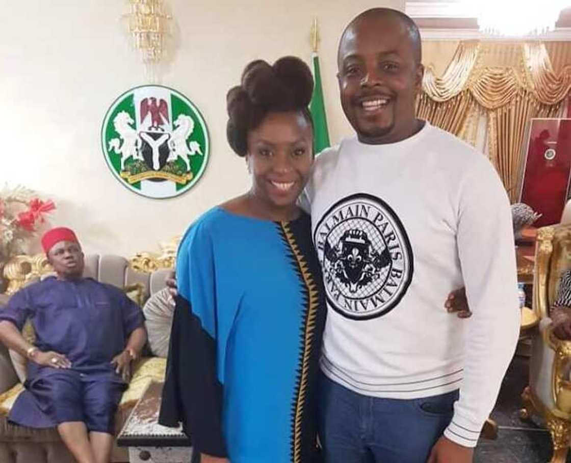 Sweet photos Chimamanda Adichie and husband at event in Akwa Sweet photos Chimamanda Adichie and husband at event in Akwa