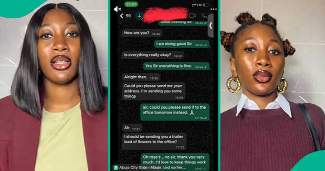 Nigerian lady exposes her WhatsApp chat with her boss.