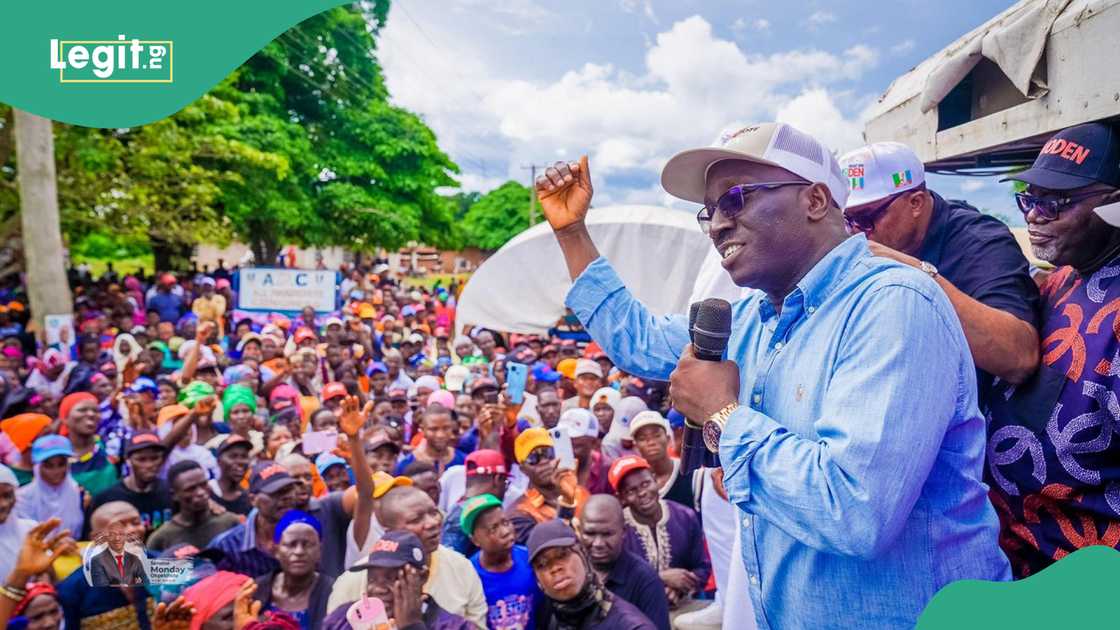 Edo guber: Video emerges as Okpebholo gets special prayer from voters