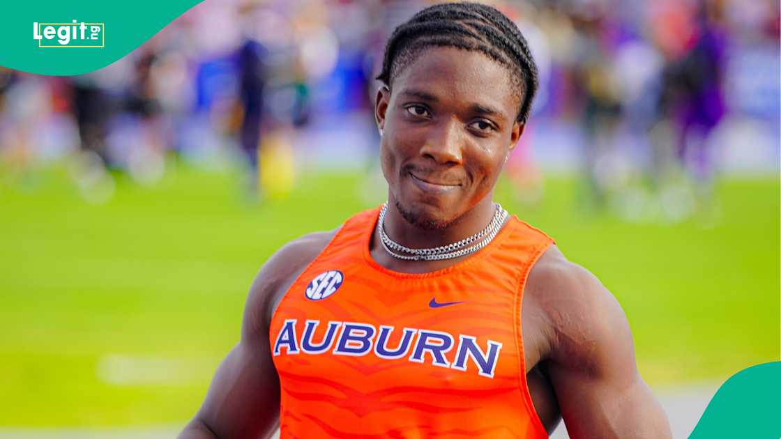 Kanyinsola Ajayi at the 2026 NCAA East Regionals. Photo by Flo Track