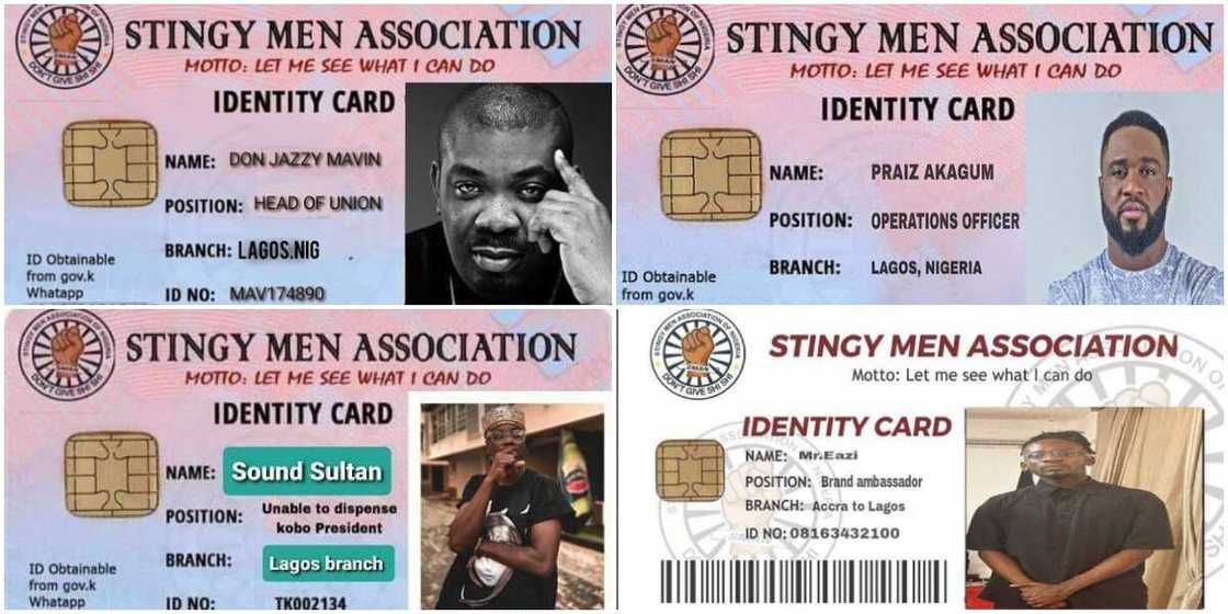 Stingy Men Association of Nigeria: Meet male celebs at the forefront Stingy Men Association of Nigeria: Meet male celebs at the forefront